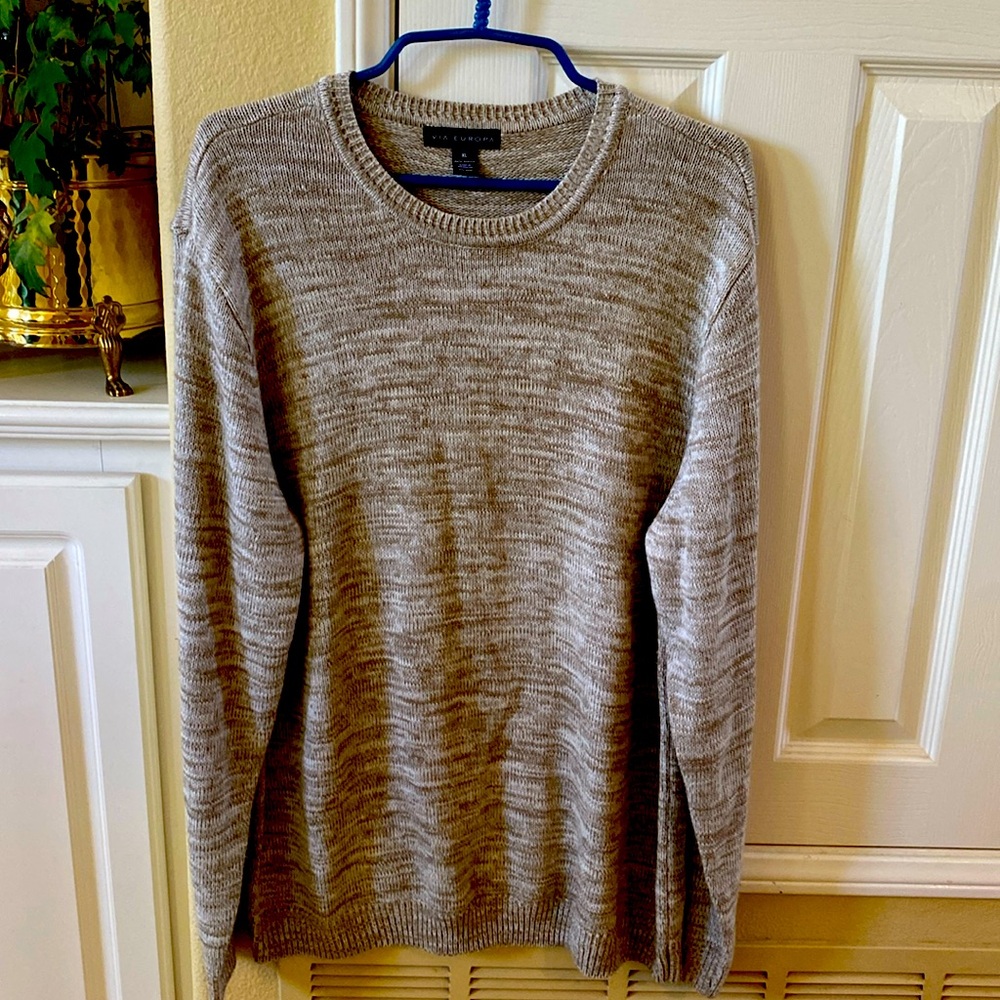 Cream beige/brown sweater size XL